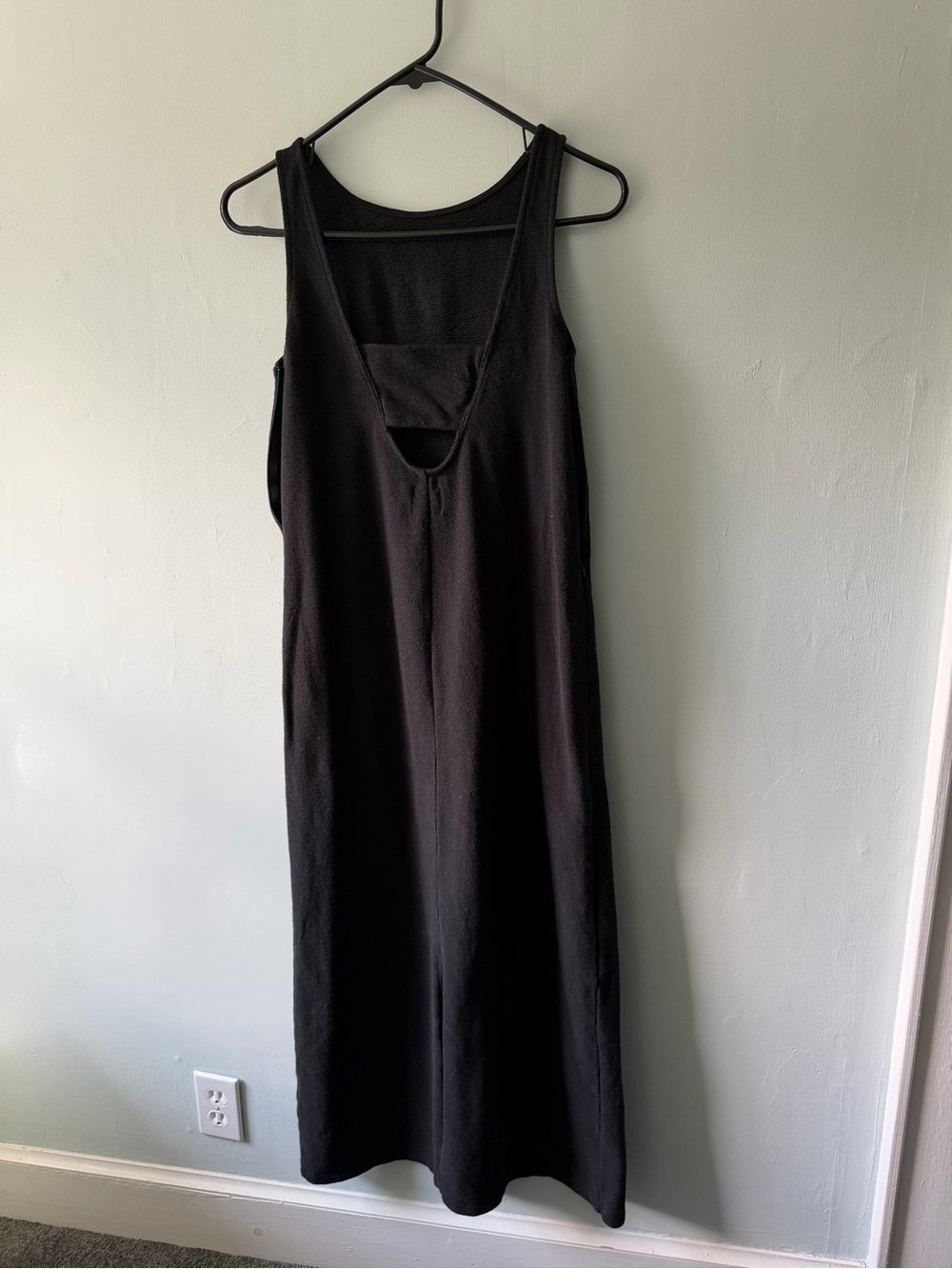 Bae. Black Maternity Maxi Dress with Back Cutout